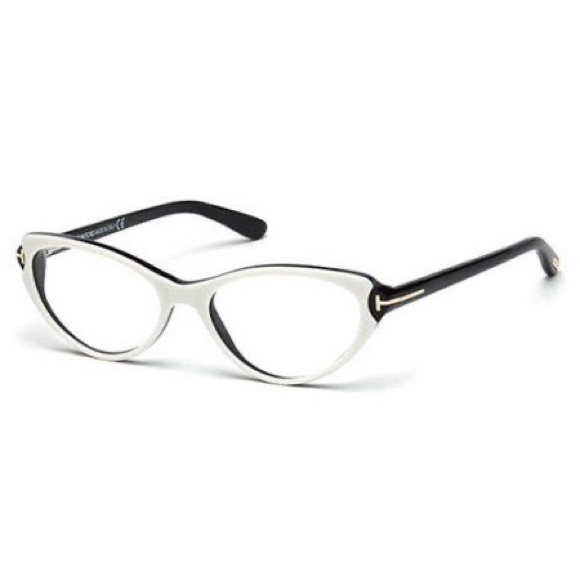 Tom Ford Ivory/Black Cat Eye Optical Eyeglasses TF5285